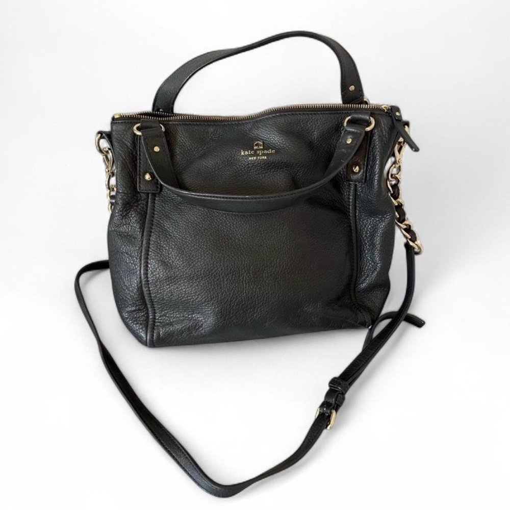 Kate Spade black and gold crossbody purse